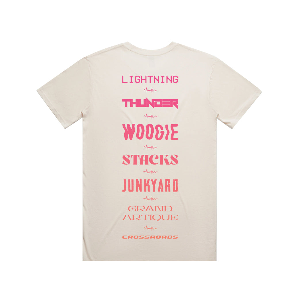 LIB 2025 Cream Stage Names Tee
